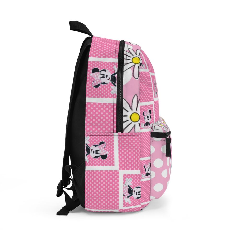 Minnie Mouse Checkerboard Backpack, Disney Backpack, Disney Park Bag, Disney School Bag