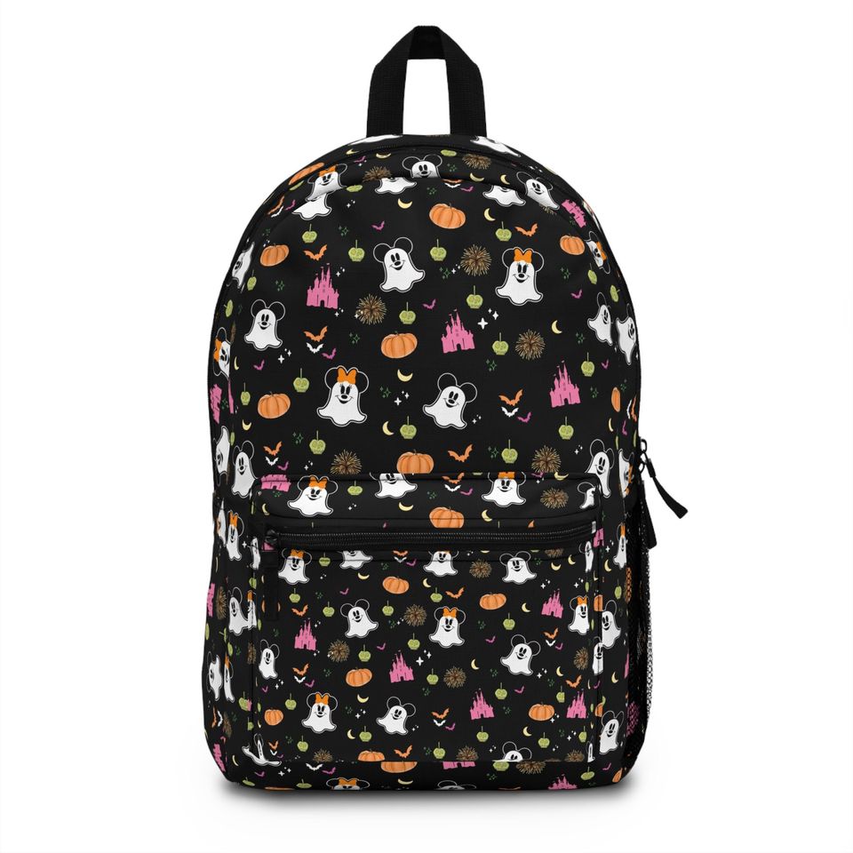 Magical Mouse Ghost Poison Apple Spooky Backpack, Kids Cartoon Backpack, Adult Backpack, Theme Park Bag