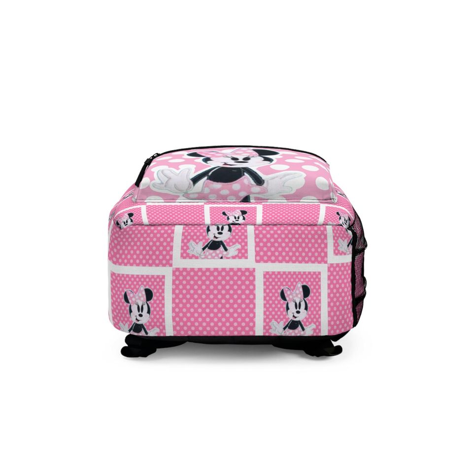 Minnie Mouse Checkerboard Backpack, Disney Backpack, Disney Park Bag, Disney School Bag