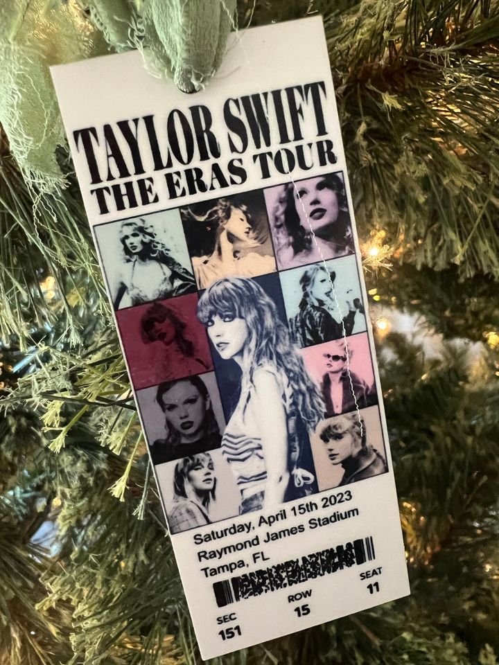 Eras Tour Ornament, Concert Ornament, Concert ticket