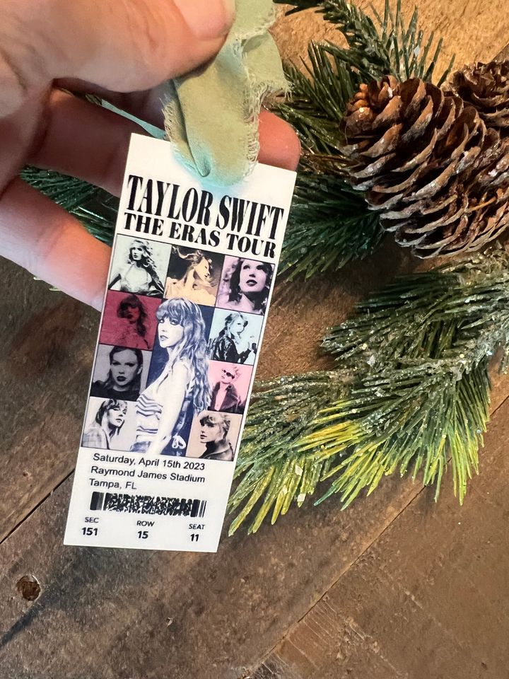Eras Tour Ornament, Concert Ornament, Concert ticket