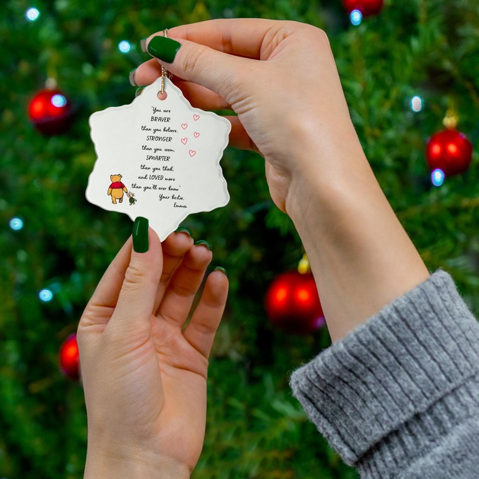 Winnie the Pooh Christmas Ornament: Personalized Ceramic Holiday Keepsake