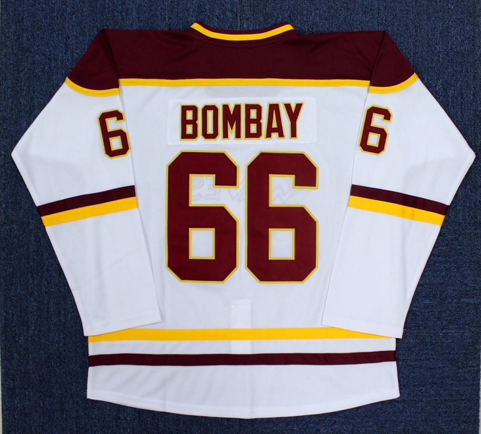 Mighty Gordon Bombay #66 Waves Hockey Jersey White Custom Names;Personalized Hockey Jersey Cosplay