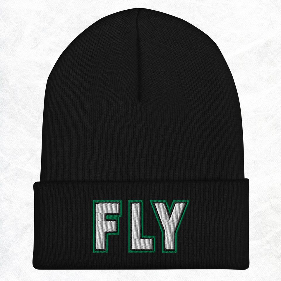 Fly Eagles Embroidered Beanie: Philadelphia Football Winter Hat