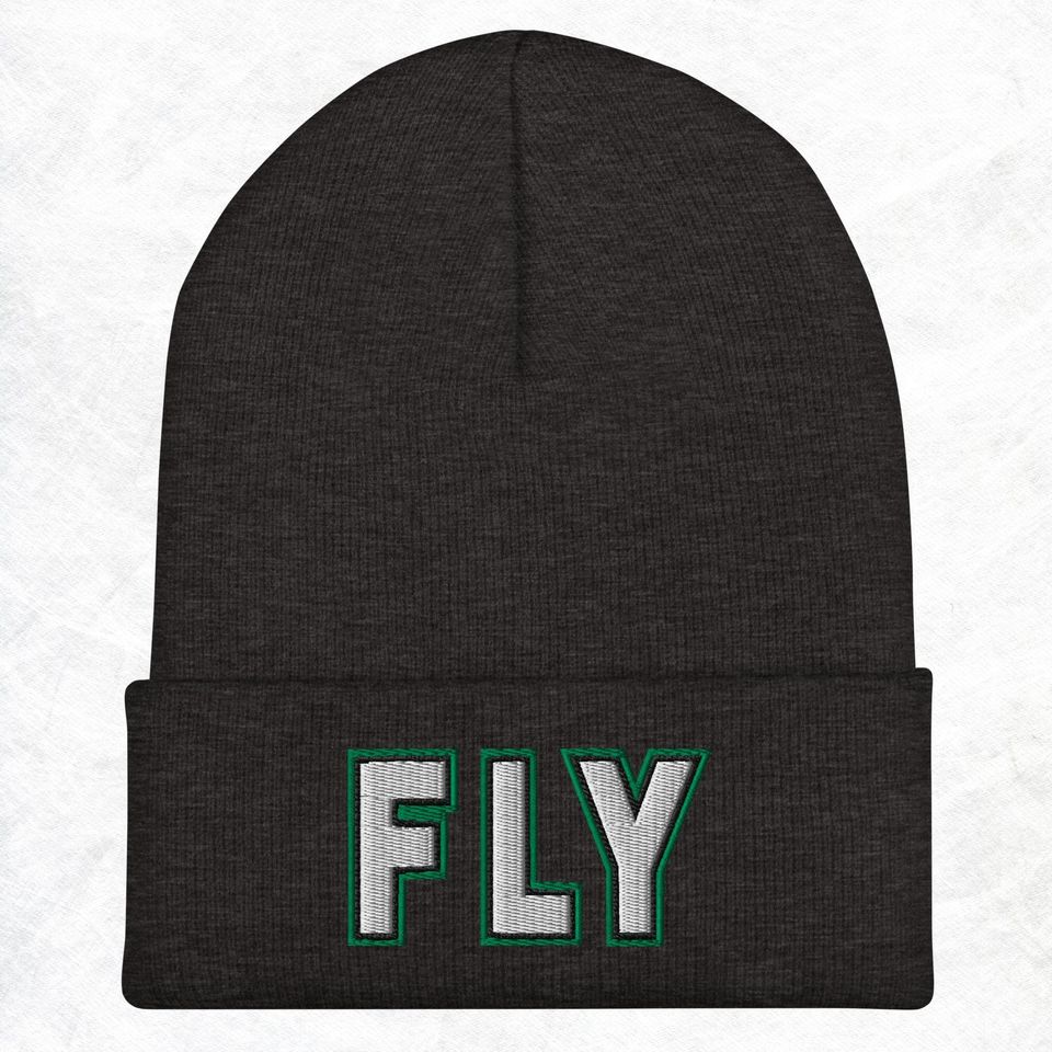 Fly Eagles Embroidered Beanie: Philadelphia Football Winter Hat