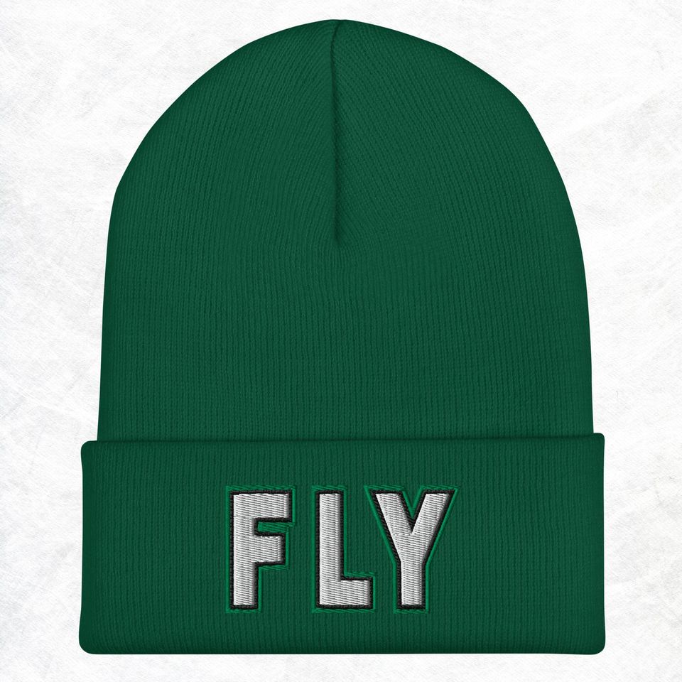 Fly Eagles Embroidered Beanie: Philadelphia Football Winter Hat