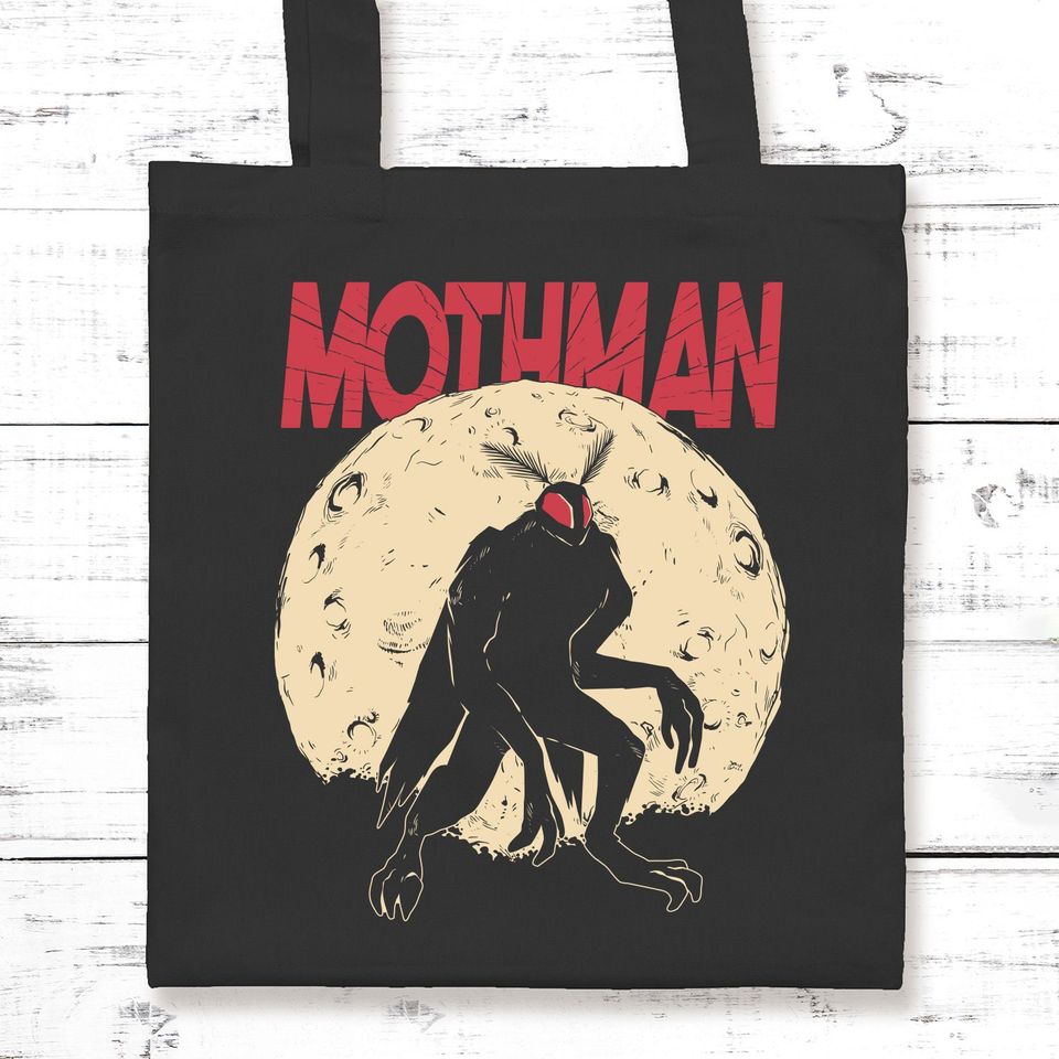 Mothman Tote Bag: Point Pleasant Cryptid Graphic