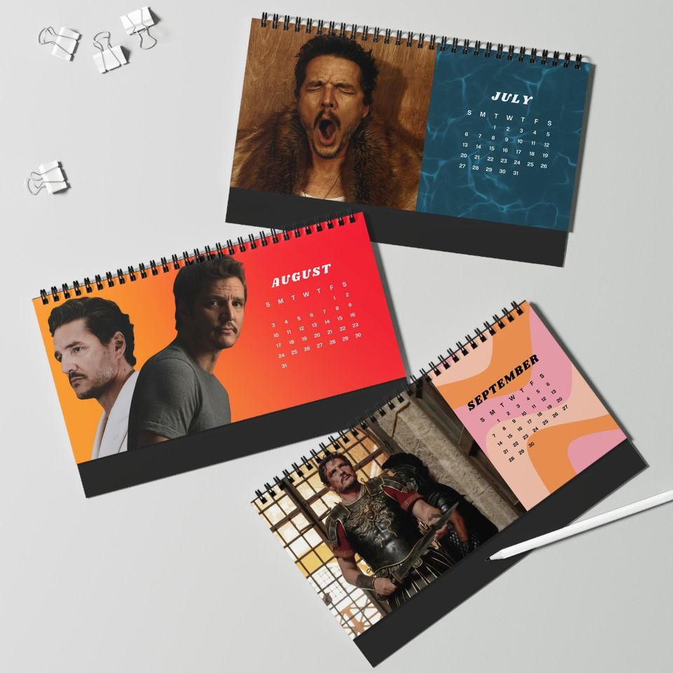 Pedro Pascal 2025 Desktop Calendar