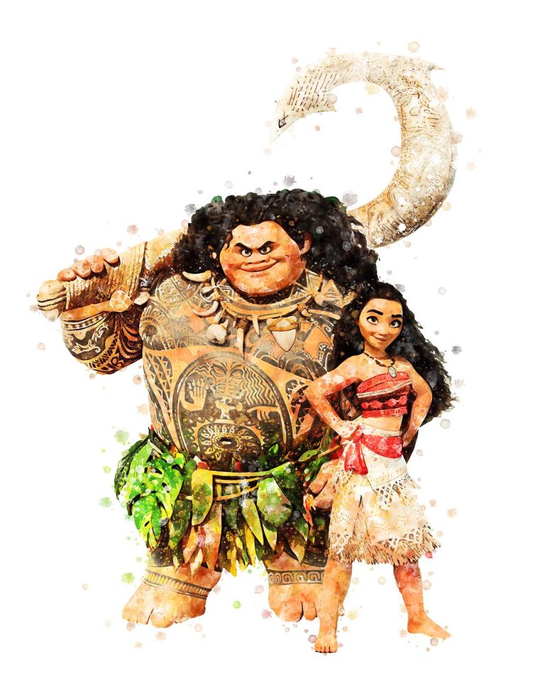 Moana Princess, Disney poster, art decoration