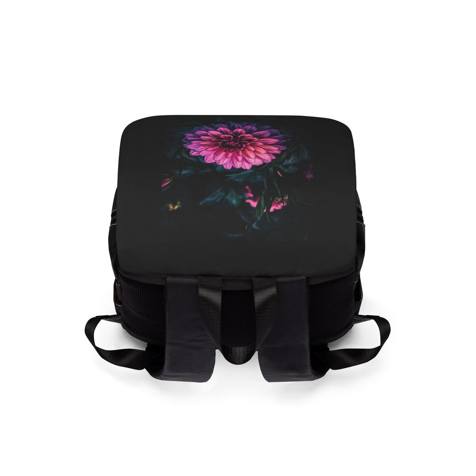 Dahlia Flower Unisex Casual Shoulder Backpack