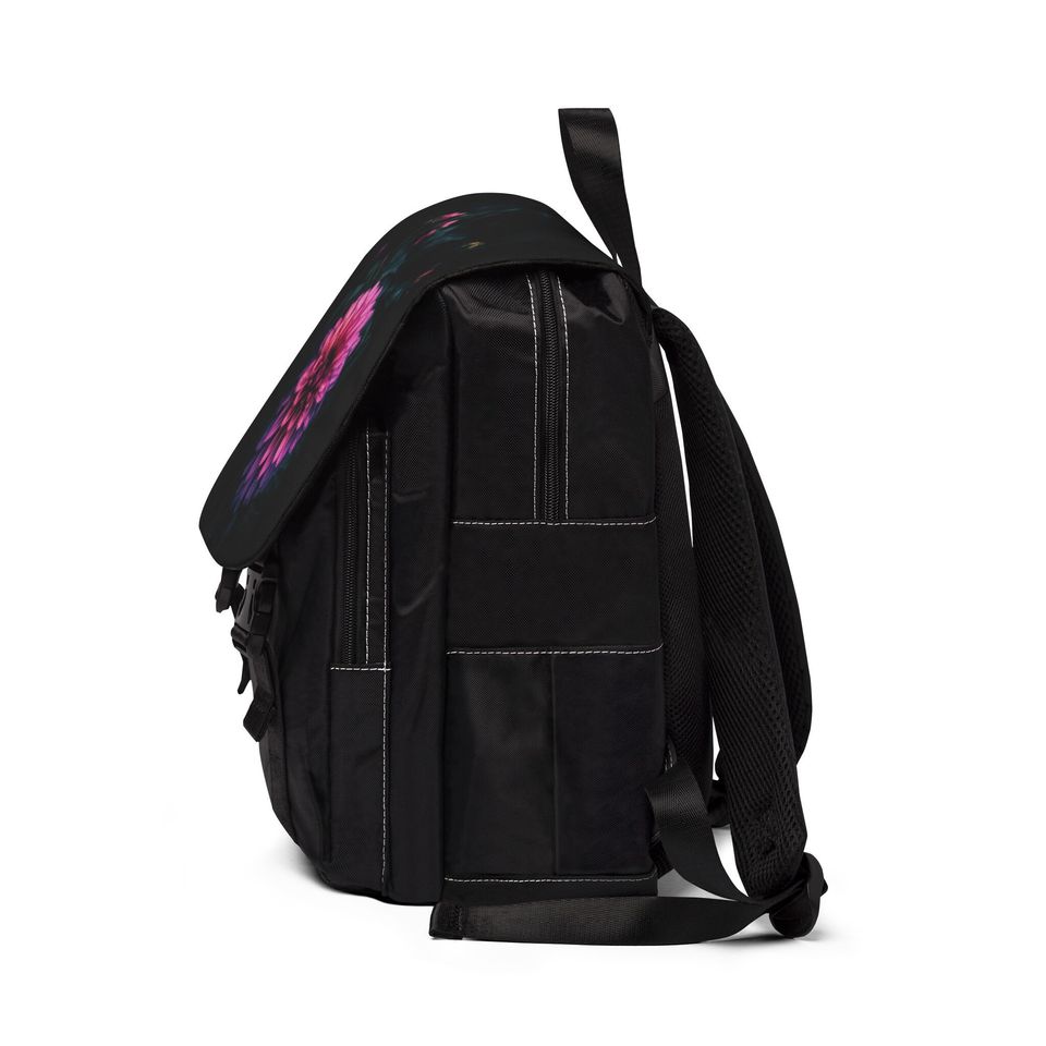 Dahlia Flower Unisex Casual Shoulder Backpack
