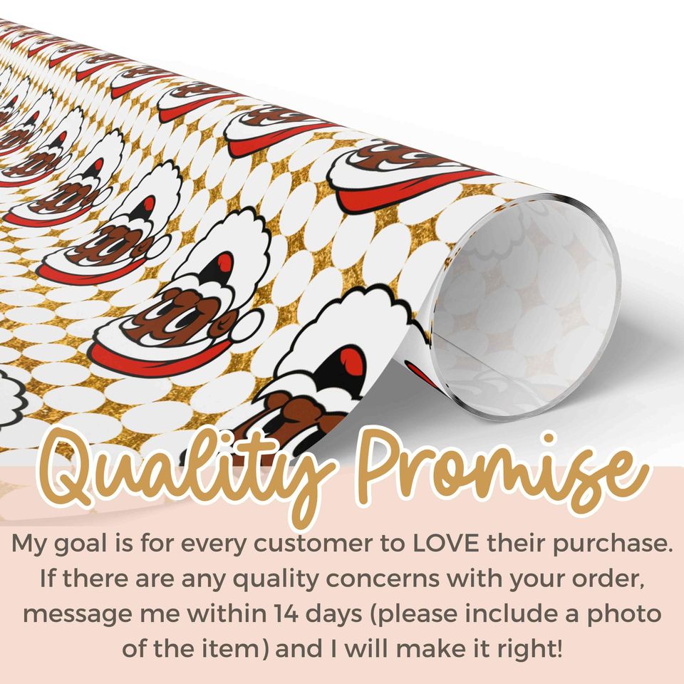 Christmas Wrapping Paper Rolls Black Family Christmas Gift Wrap Holiday Gift Wrap Custom Name Wrapping Paper African American Santa
