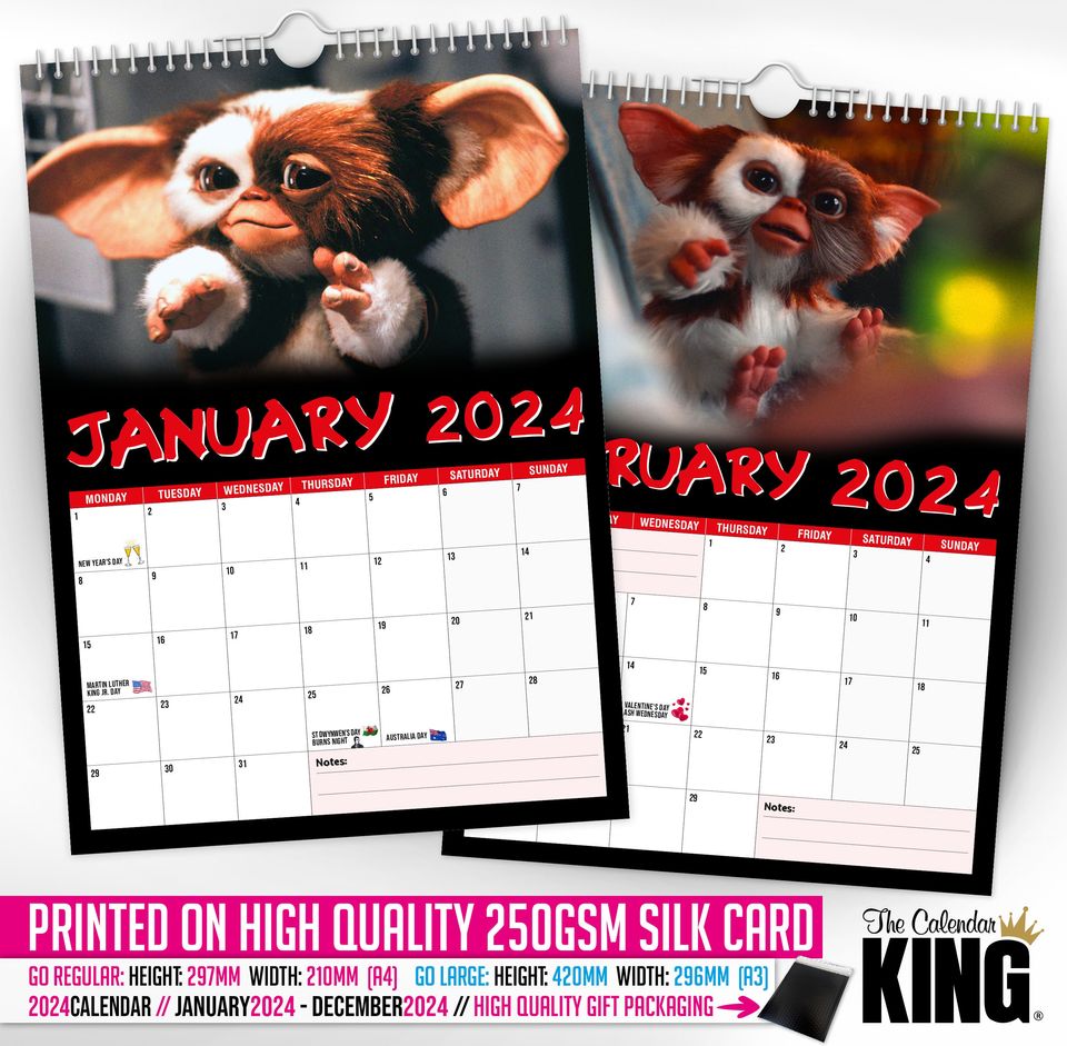 Gizmo - 2024 Wall Calendar, Creative, Gift Idea, Present, Novelty