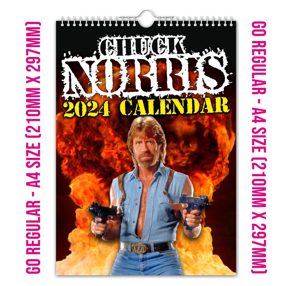 Chuck Norris - 2024 Wall Calendar, Funny, Gift Idea, Novelty, Humour