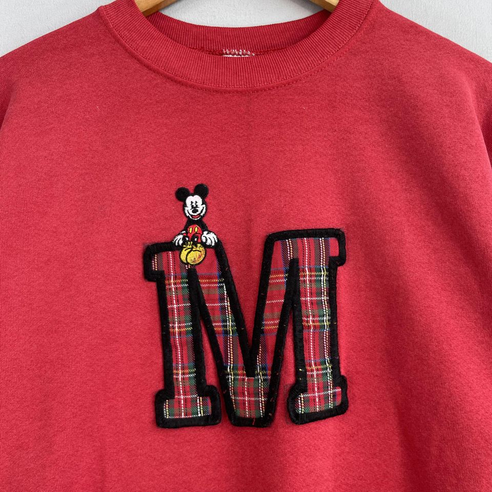 Vintage 1990s MICKEY MOUSE Crewneck Sweatshirt Medium Mickey Mouse Embroidery