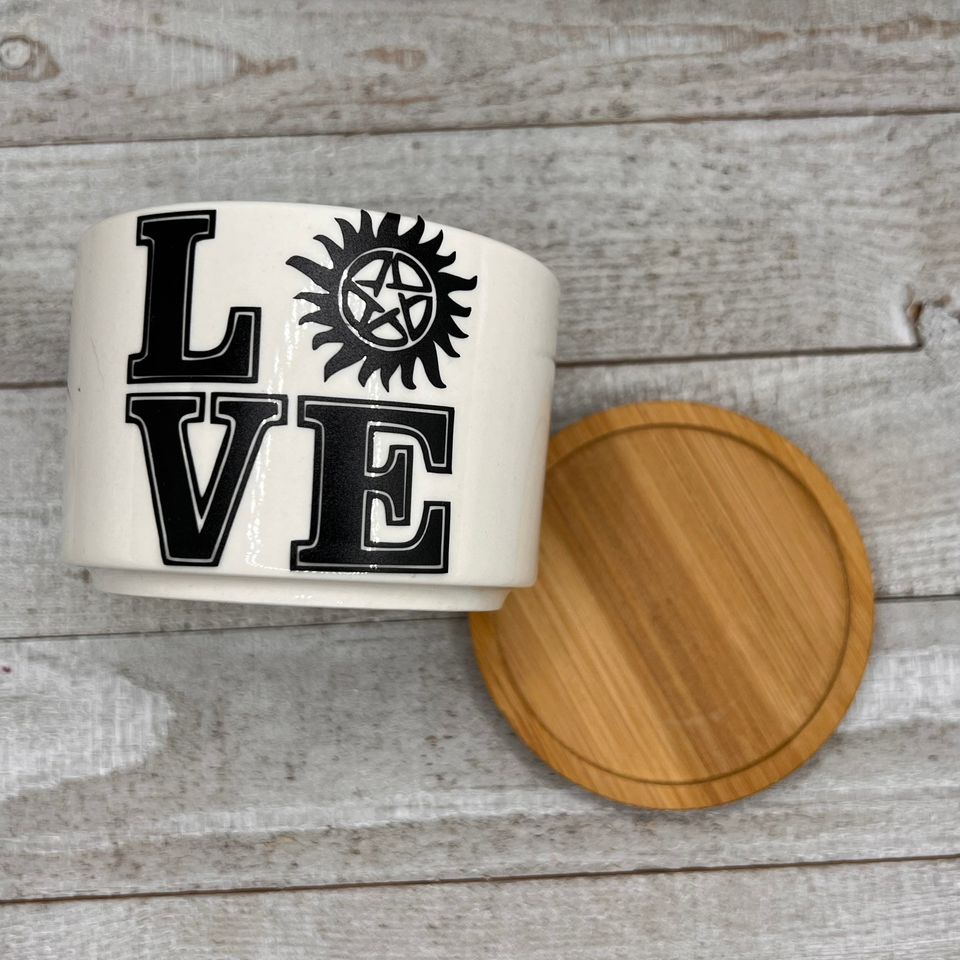 Supernatural Sam Dean Winchester Tattoo Inspired Plant Pot