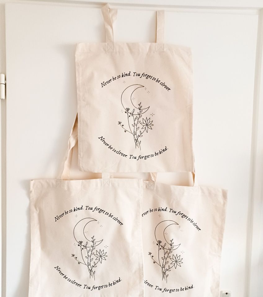 Marjorie Never Be to clever Bag| Bohemian Hippie Moon bag| Taylorr Swifts Evermore inspired  Eco Friendly Bag | NourDesign