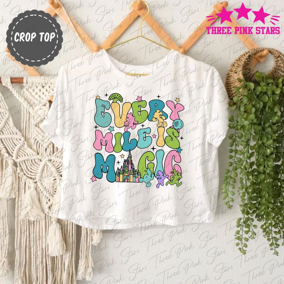 Every Mile Is Magic Crop Top, Magic Kingdom Running Crop Top, Epcot Running Crop Tee, Marathon Running Tee E5240