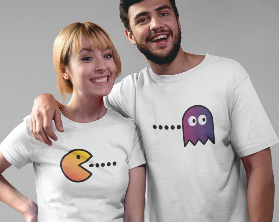 Couple Pacman unisex t-shirt