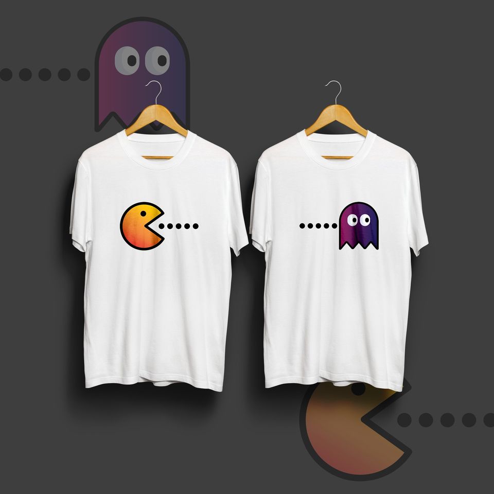 Couple Pacman unisex t-shirt