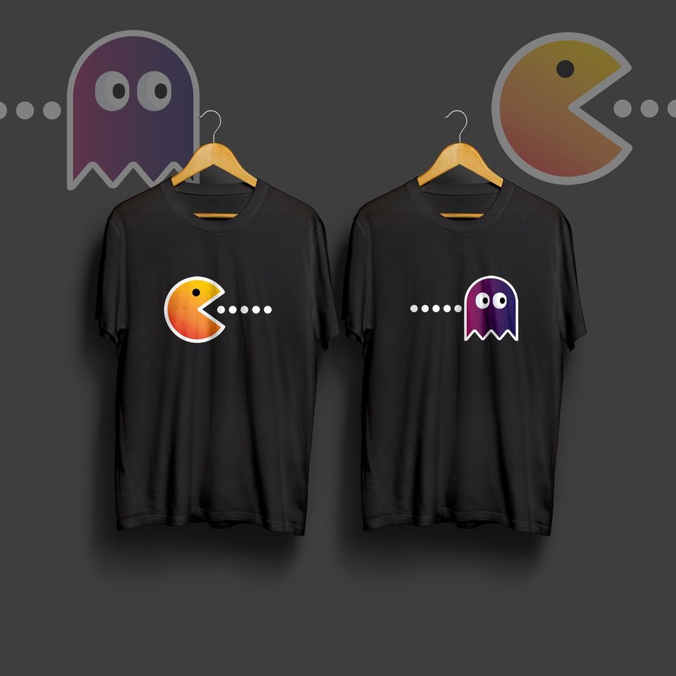 Couple Pacman unisex t-shirt