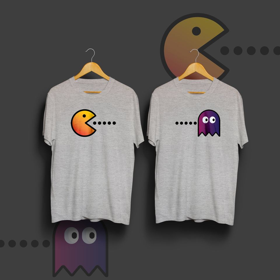 Couple Pacman unisex t-shirt
