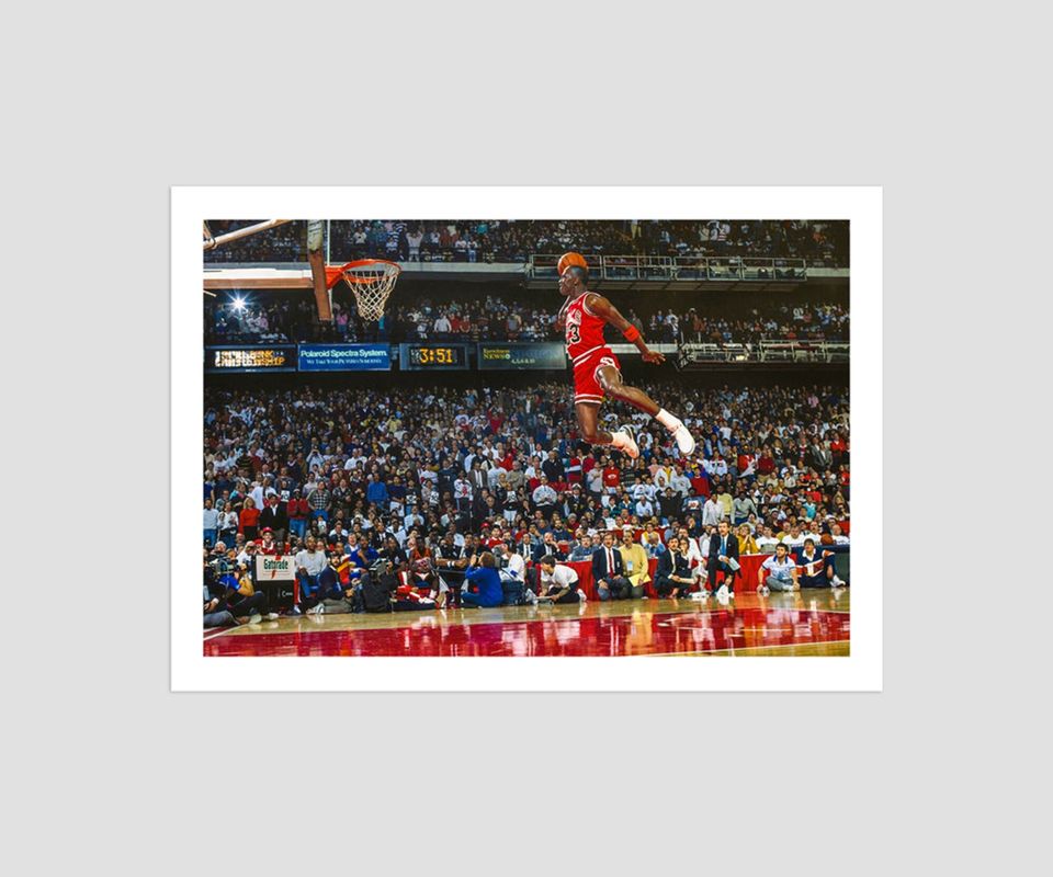Michael Jordan 1988 Slam Dunk Contest Photo Poster