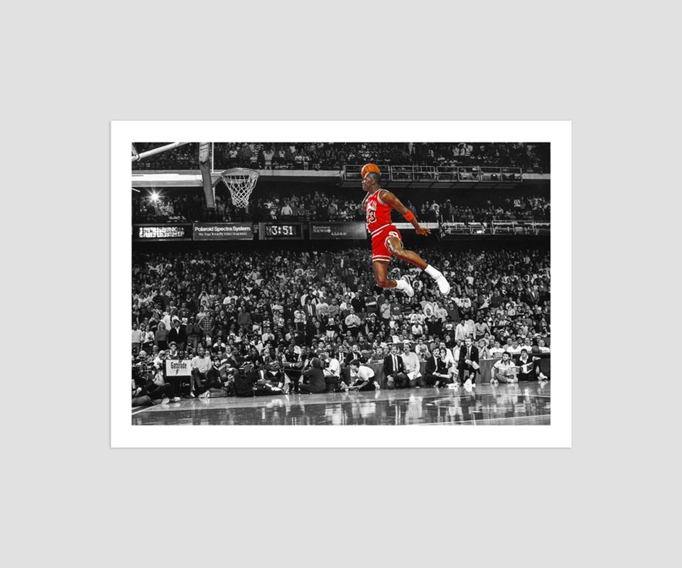 Michael Jordan 1988 Slam Dunk Contest Photo Poster