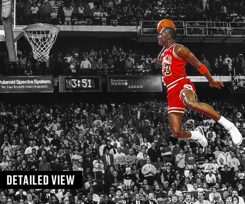 Michael Jordan 1988 Slam Dunk Contest Photo Poster