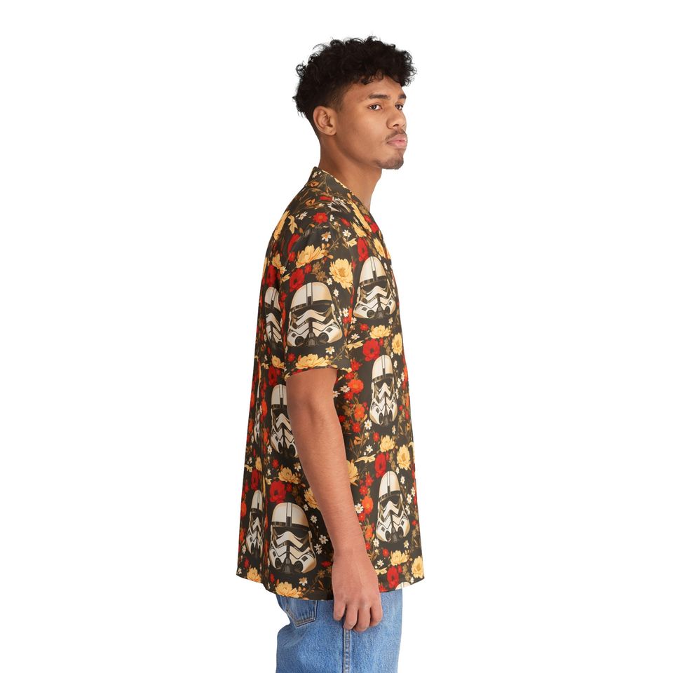 Storm Trooper Men's Hawaiian Shirt, Galaxy's Edge Men's Shirt