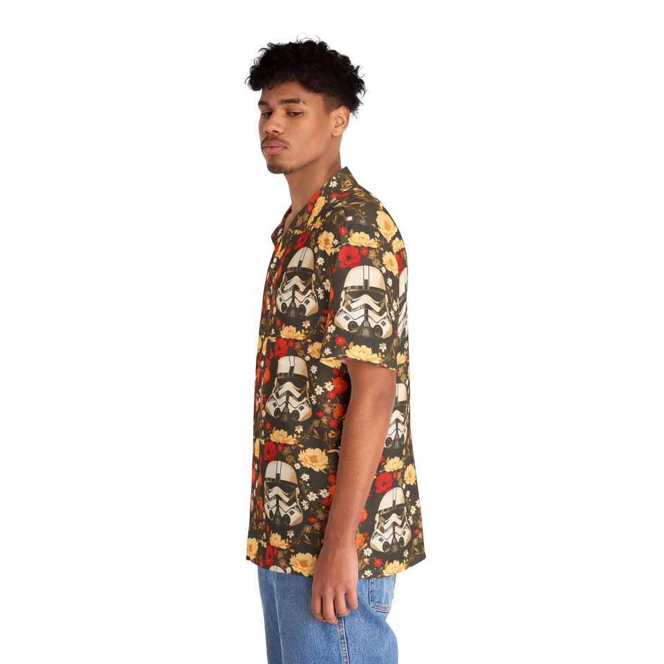 Storm Trooper Men's Hawaiian Shirt, Galaxy's Edge Men's Shirt