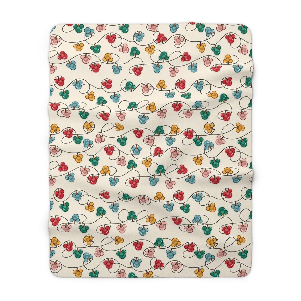 Disney Christmas Throw Blanket, Disney Blanket, Mickey Lights Blanket