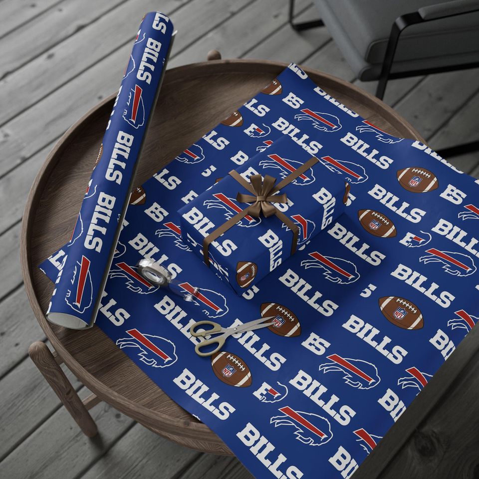 football Buffalo Bills Wrapping Paper: Sports Gift Wrap
