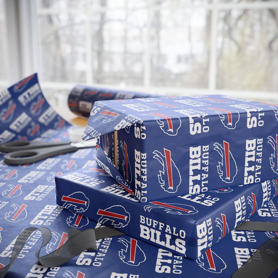 Buffalo Bills Wrapping Paper: Sporty football Gift Wrap