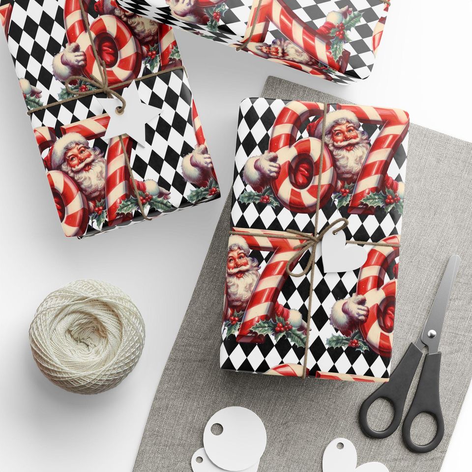 Funny Santa Wrapping Paper - Hilarious Christmas Gift Wrap, 6'7" Holiday Meme Print