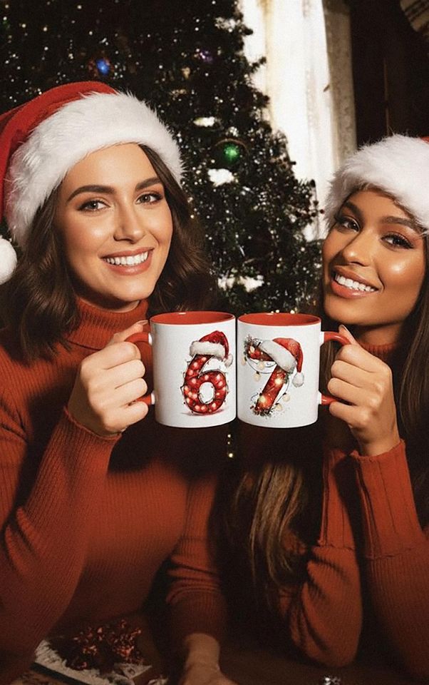 67 Christmas Accent Mug, 6 7 Mug, Six Seven Christmas Accent Coffee Mug