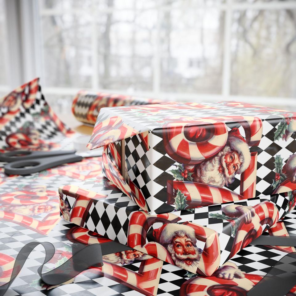 Funny Santa Wrapping Paper - Hilarious Christmas Gift Wrap, 6'7" Holiday Meme Print