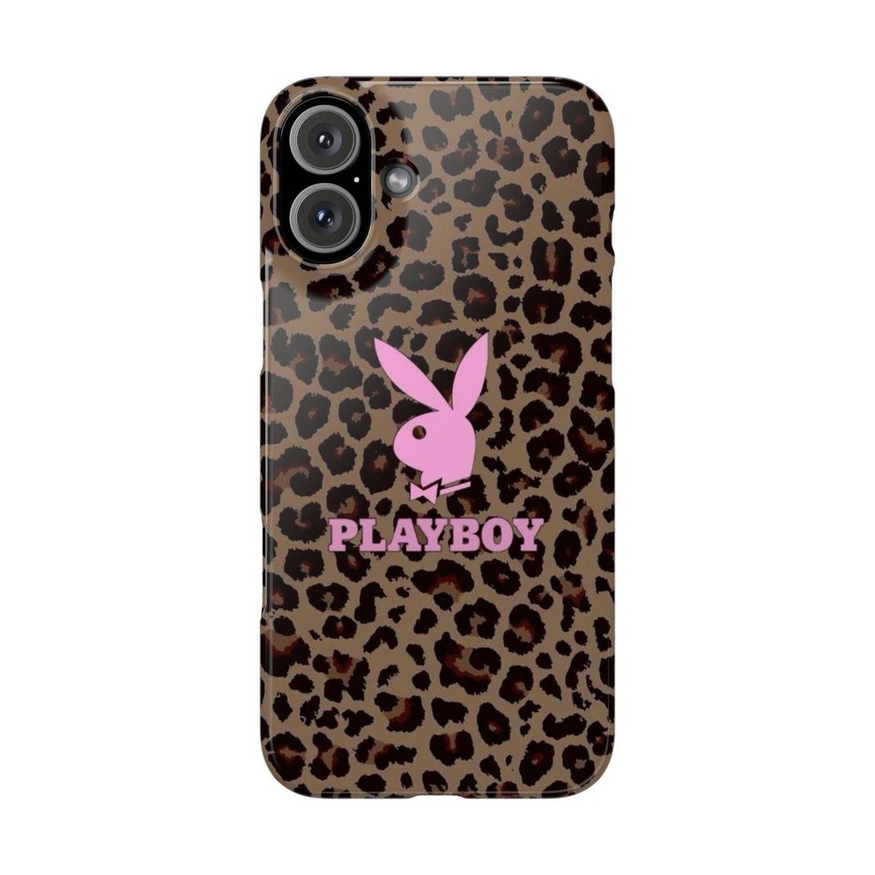 Playboy 2000's Leopard Print Design Phone Case