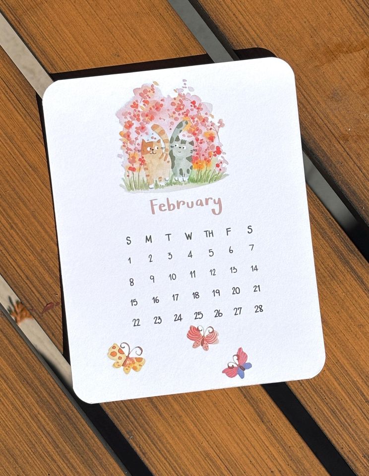 2026 Cat Desk Calendar for Cat Lovers