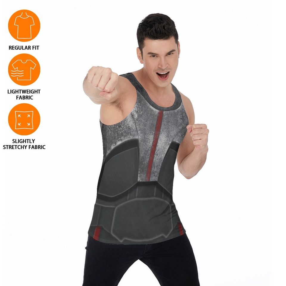 Hunter Bad Batch Clone Force 99 3D Tank Top, Disney Cast Member Costume, Running Cosplay