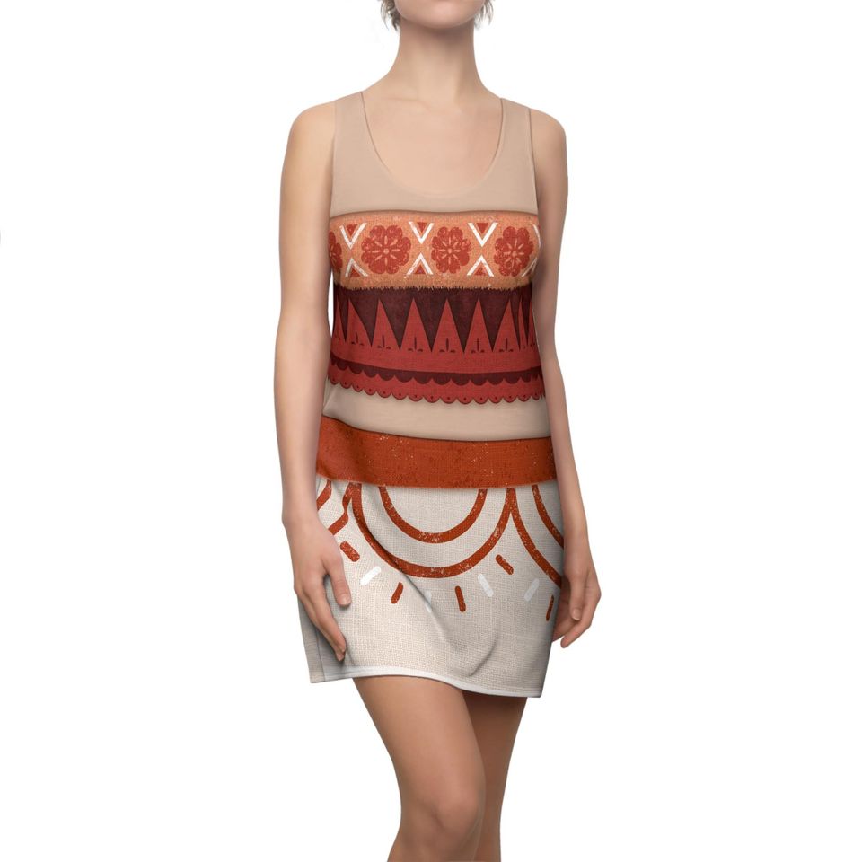 Simea Dress Moana 2 Character Inspired Cosplay Racerback Dress