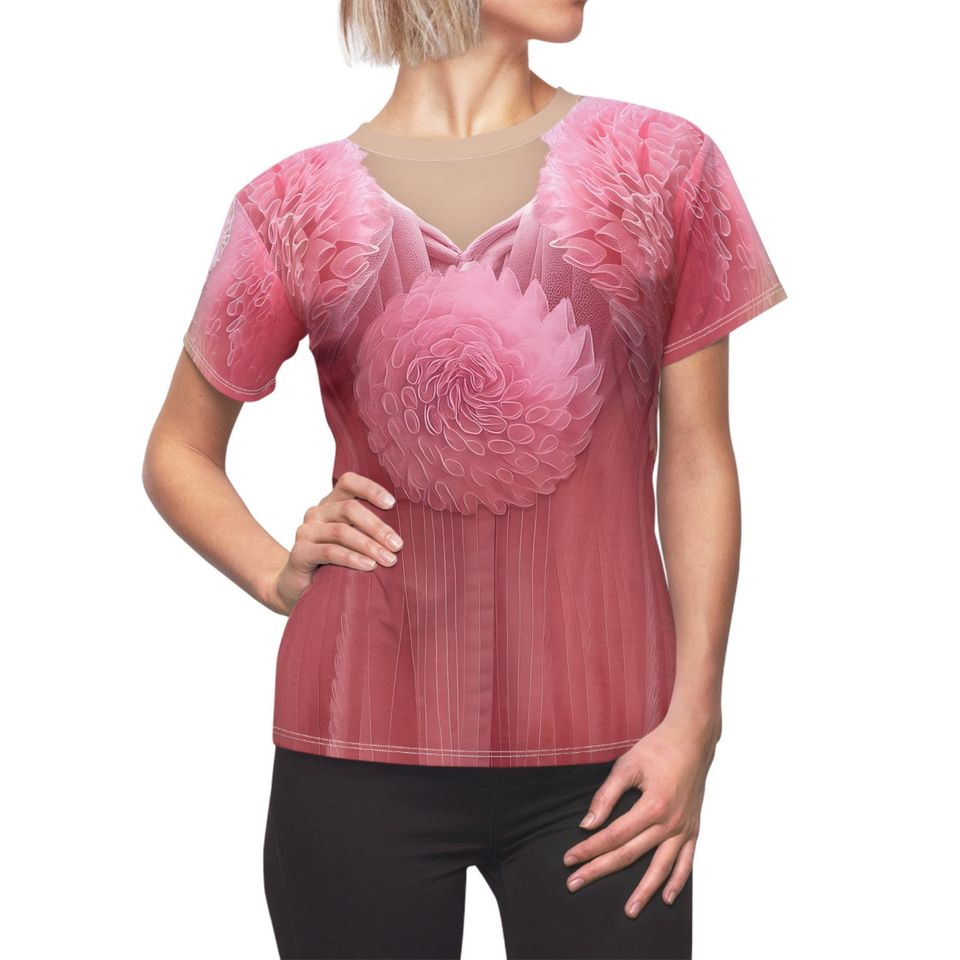 Glinda Witch Pink Shirt, Retro Wicked The Musical Costume, Shiz University