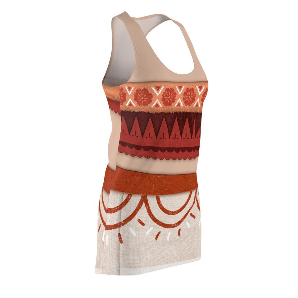 Simea Dress Moana 2 Character Inspired Cosplay Racerback Dress