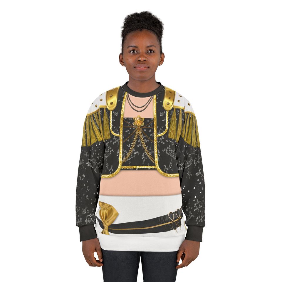 Black Gold Kpop Outfit, K-Pop Long Sleeve Cosplay, Idol Stage Performance Costume