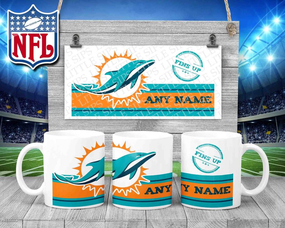 Miami Dolphins - football Themed Personalised Mug