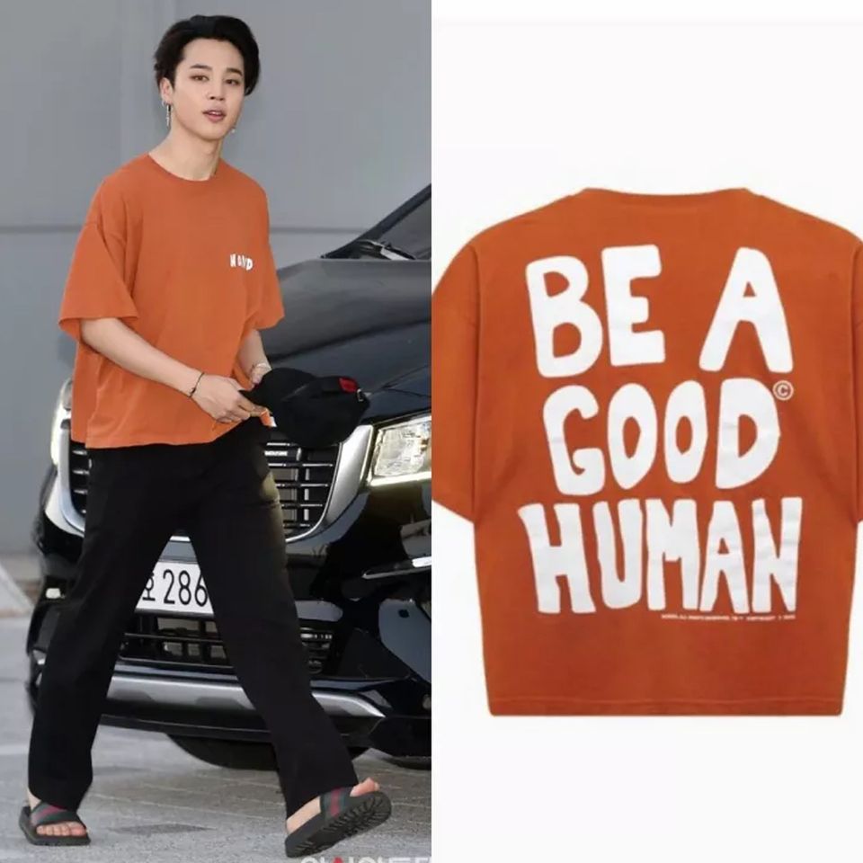 Be A Good Human Shirt, Jimin Orange Shirt