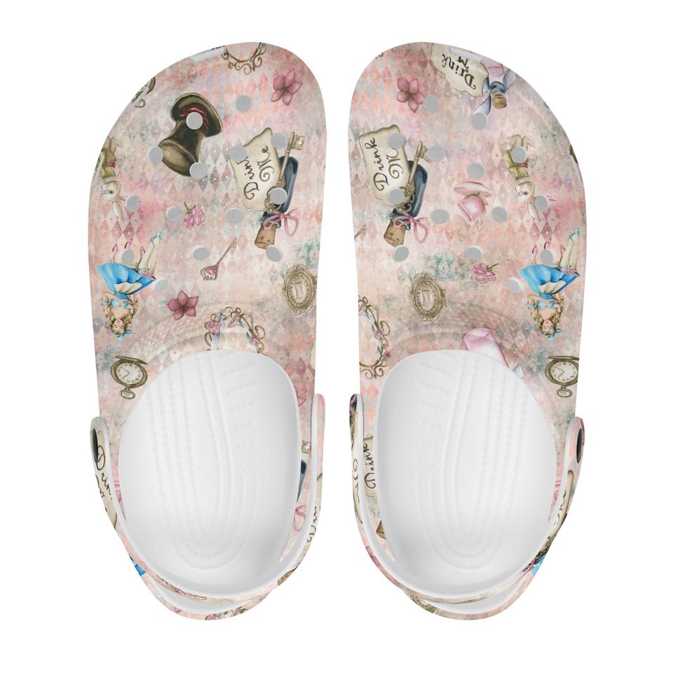 Alice in Wonderland Rubber Clogs
