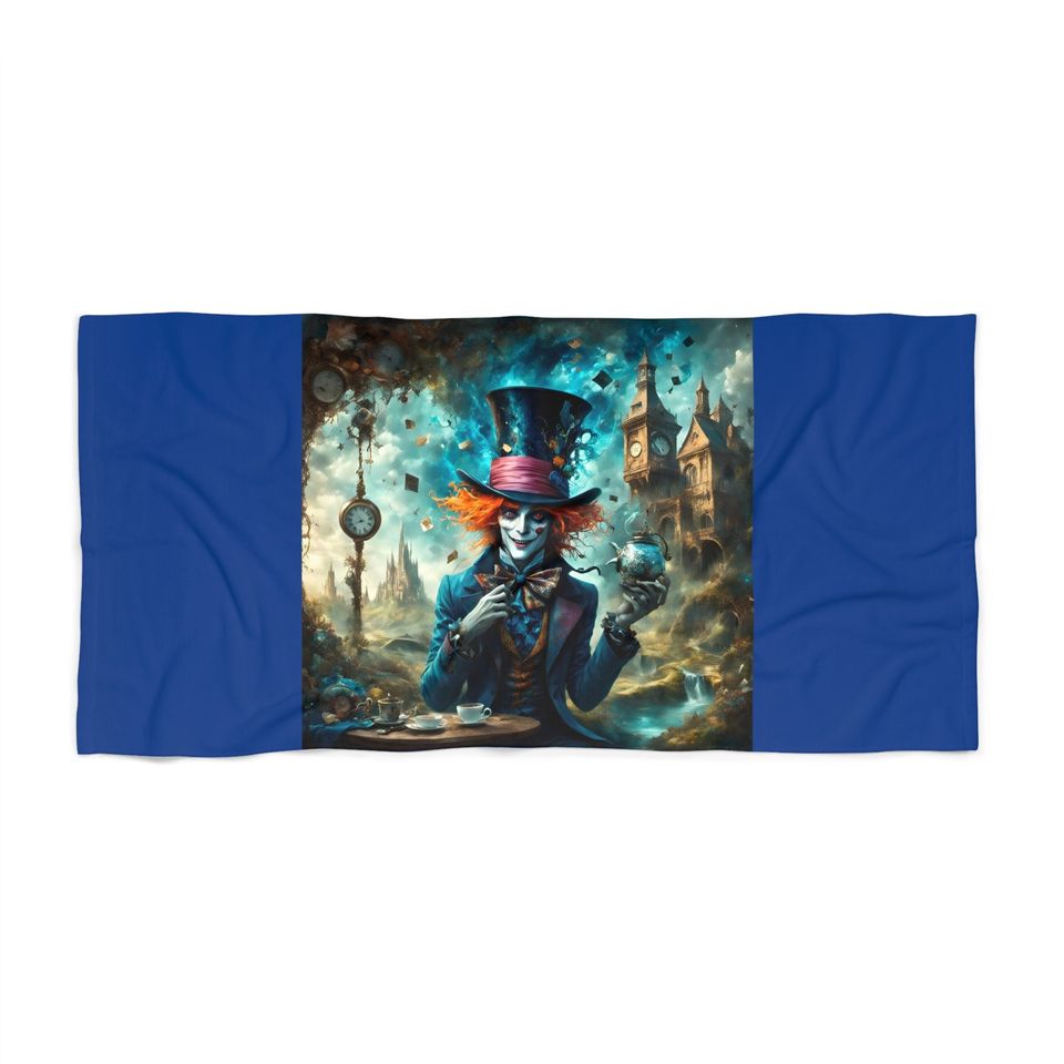 Beach Towel- the mad hatter Disney inspired