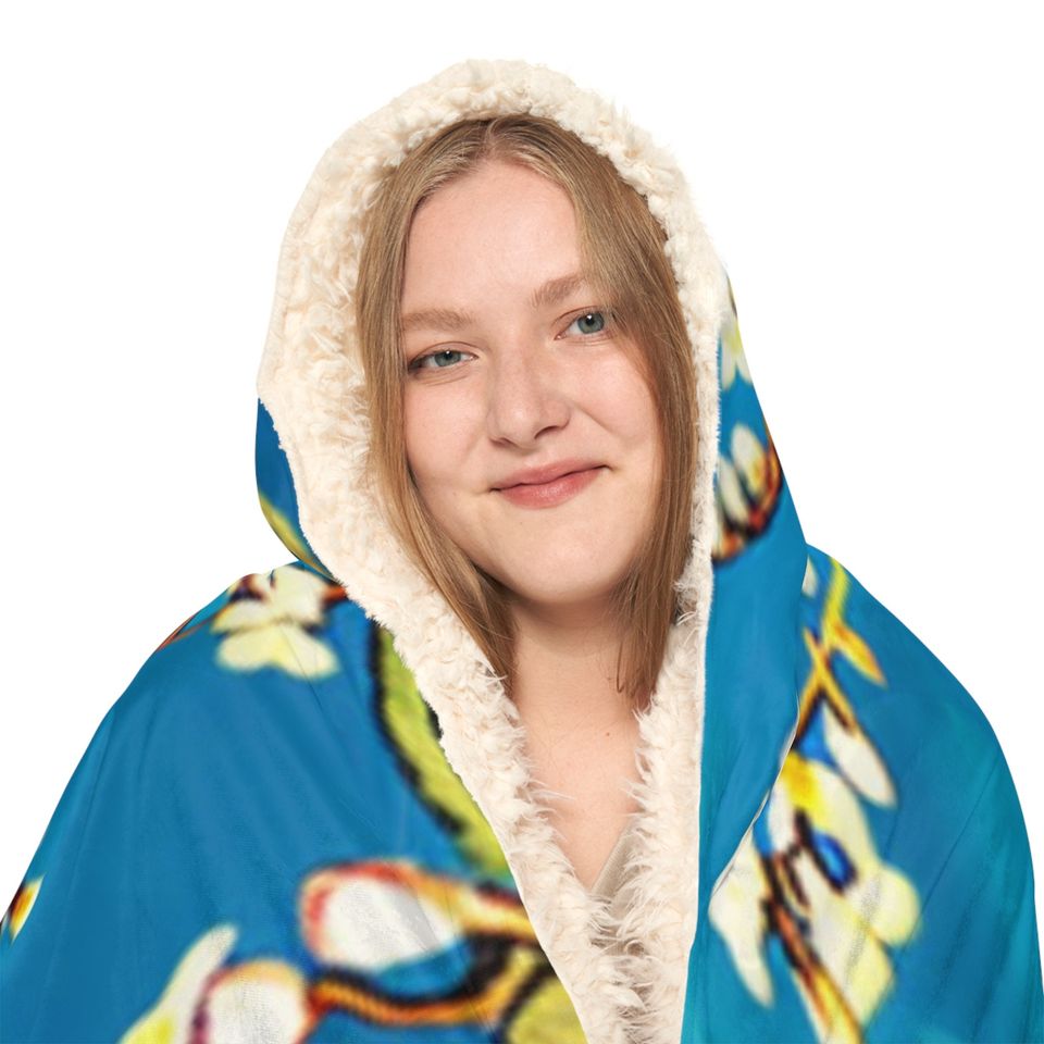 Blue Cherry Blossom Snuggie Snuggle Blanket