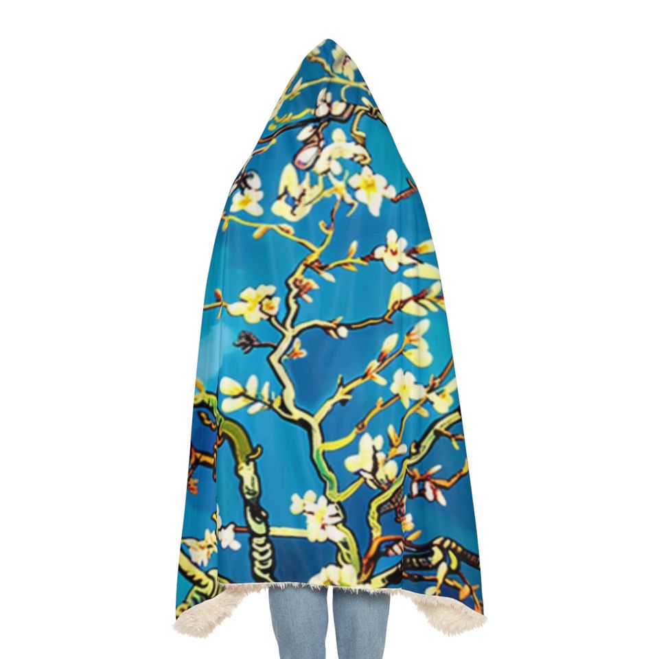 Blue Cherry Blossom Snuggie Snuggle Blanket